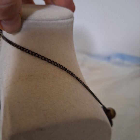 A Ball & Chain Women's Necklace Steampunk Multi-Layered Whimsigoth Metallic - Picture 6 of 8